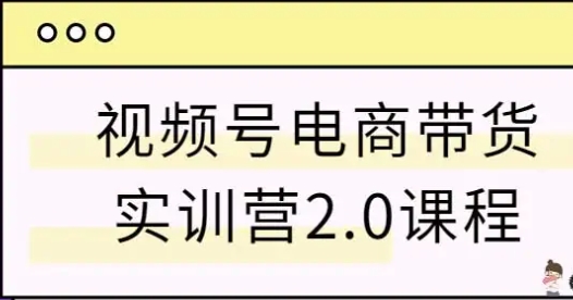 视频号电商带货实训营2.0课程