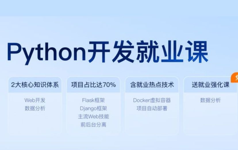 黑马2022-新版Python开发就业课，初级+中级+高级项目实战