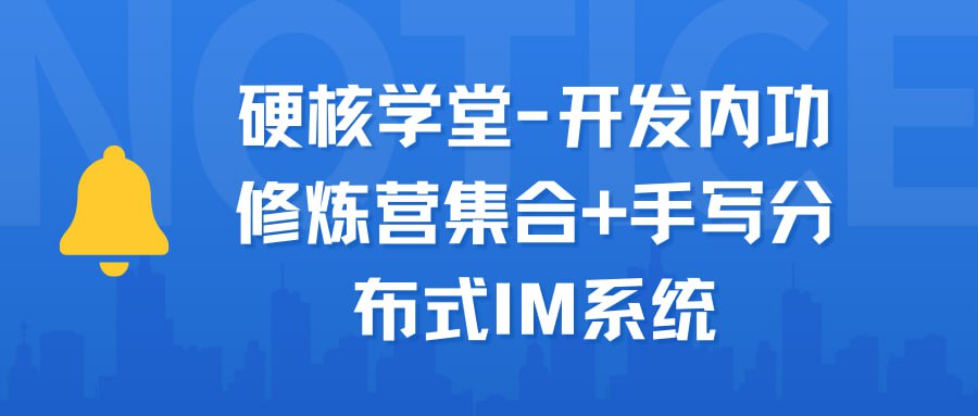 硬核学堂-开发内功修炼营集合+手写分布式IM系统