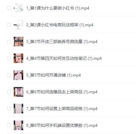 小红书电商运营，97节小红书vip内部课，带你实现小红书赚钱